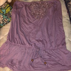 Strapless shirt